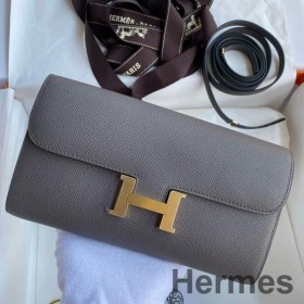 Hermes Constance To Go Wallet in Etain Epsom Calfskin