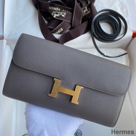 Hermes Constance To Go Wallet in Etain Epsom Calfskin