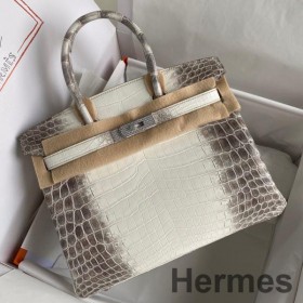 Hermes Diamond Birkin 30cm Bag In Himalaya Niloticus Crocodile Skin