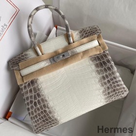Hermes Diamond Birkin 30cm Bag In Himalaya Niloticus Crocodile Skin