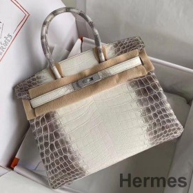 Hermes Diamond Birkin 30cm In Himalaya Niloticus Crocodile Skin