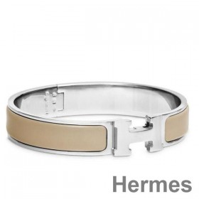 Hermes Etoupe Enamel Clic H PM Bracelet