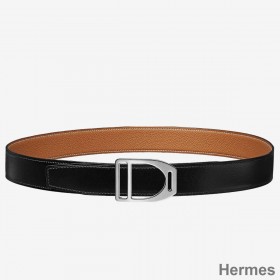 Hermes Etrier Buckle Belt & Brown Clemence 32 MM Strap