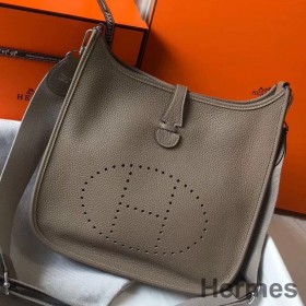 Hermes Evelyne III 29 PM Bag In Tourterelle Clemence Leather