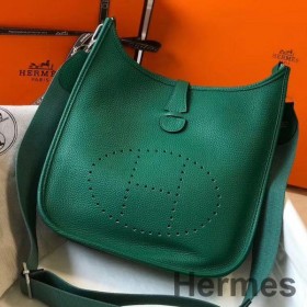 Hermes Evelyne III 29 PM Bag In Vert Vertigo Clemence Leather