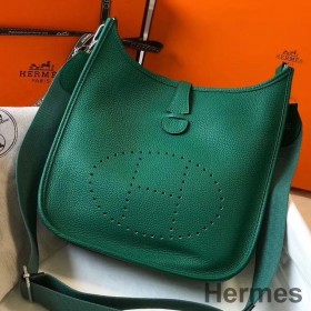 Hermes Evelyne III 29 PM Bag In Vert Vertigo Clemence Leather