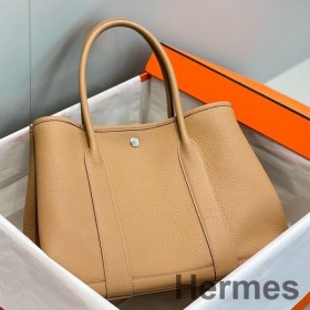 Hermes Garden Party 36 Bag In Chai Clemence Leather