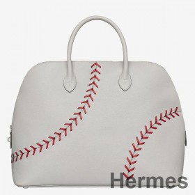 Hermes Gris Perle Bolide 1923 45 Baseball Bag