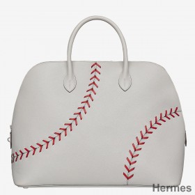 Hermes Gris Perle Bolide 1923 45 Baseball Bag