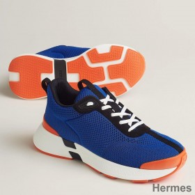Hermes Heros Sneakers in Blue Technical Knit
