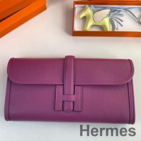 Hermes Jige Elan 29 Clutch Bag In Anemone Swift Calfskin