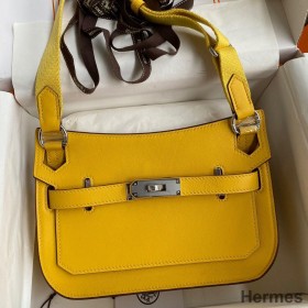 Hermes Jypsiere Mini Handmade Bag In Jaune Ambre Swift Calfskin