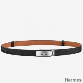 Hermes Kelly 18 Belt In Black Epsom Leather