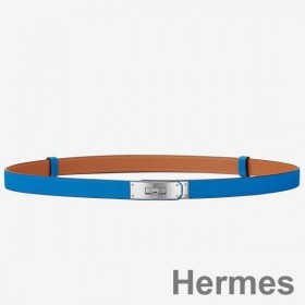 Hermes Kelly 18 Belt In Blue Epsom Leather
