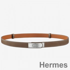 Hermes Kelly 18 Belt In Taupe Epsom Leather