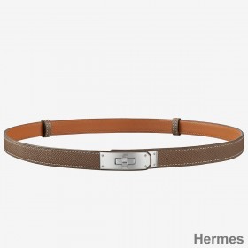 Hermes Kelly 18 Belt In Taupe Epsom Leather