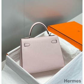 Hermes Kelly 25cm Sellier Bag In Mauve Pale Epsom Leather