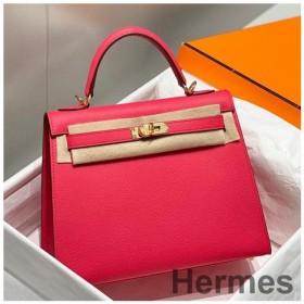 Hermes Kelly 28cm Bag In Rose Extreme Epsom Leather GHW