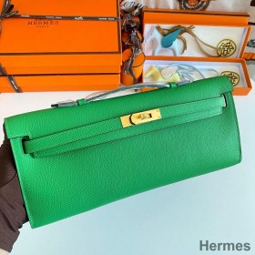 Hermes Kelly Cut Handmade Bag in Bambou Epsom Calfskin