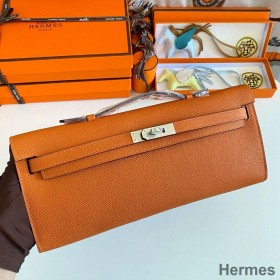 Hermes Kelly Cut Handmade Bag in Orange Epsom Calfskin