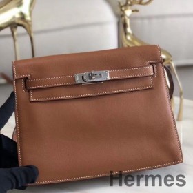 Hermes Kelly Danse Handmade Bag In Gold Swift Leather