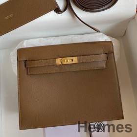 Hermes Kelly Danse II Bag In Beige de Weimar Evercolor Calfskin