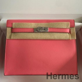Hermes Kelly Danse II Bag In Rose Lipstick Evercolor Calfskin