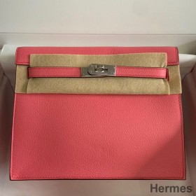 Hermes Kelly Danse II Bag In Rose Lipstick Evercolor Calfskin
