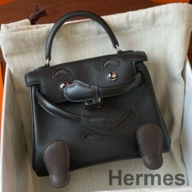 Hermes Kelly Doll Quelle Idole Bag in Black Swift Calfskin