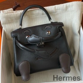 Hermes Kelly Doll Quelle Idole Bag in Black Swift Calfskin