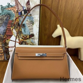 Hermes Kelly Elan Handmade Bag In Gold Epsom Leather