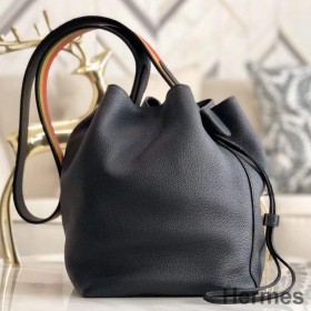 Hermes Licol 17cm Bag In Black Evercolor Calfskin