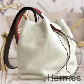 Hermes Licol 17cm Bag In White Evercolor Calfskin