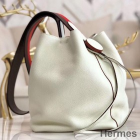 Hermes Licol 17cm Bag In White Evercolor Calfskin
