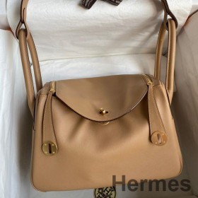 Hermes Lindy 26 Handmade Bag In Chai Swift Calfskin