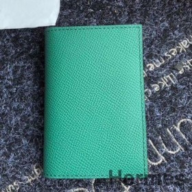 Hermes MC² Euclide Card Holder In Green Epsom Leather