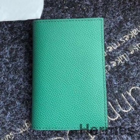 Hermes MC² Euclide Card Holder In Green Epsom Leather