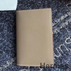 Hermes MC² Euclide Card Holder In Taupe Epsom Leather