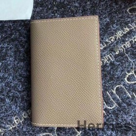 Hermes MC² Euclide Card Holder In Taupe Epsom Leather
