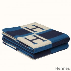 Hermes Marine Avalon Bayadere Throw Blanket