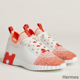 Hermes Men's Depart Sneakers in Orange Gradient Knit