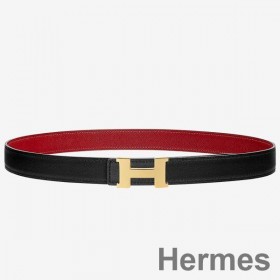 Hermes Mini Constance 24mm Reversible Belt Black/Red