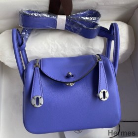 Hermes Mini Lindy Handmade Bag In Lilas Swift Leather