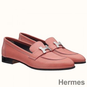 Hermes Paris Loafers In Pink Goatskin