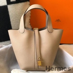 Hermes Picotin Lock 18 Bag In Trench Clemence Leather