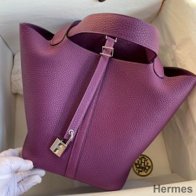 Hermes Picotin Lock 18 Handmade Bag in Anemone Clemence Leather