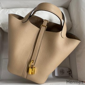 Hermes Picotin Lock 18 Handmade Bag in Trench Clemence Leather