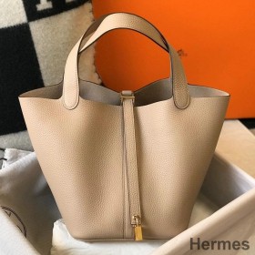 Hermes Picotin Lock 22 Bag In Trench Clemence Leather