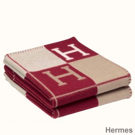 Hermes Red Avalon III Throw Blanket