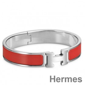 Hermes Red Enamel Clic H PM Bracelet